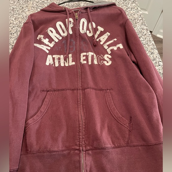 Men’s Burgundy Aeropostale Jacket - Picture 1 of 4